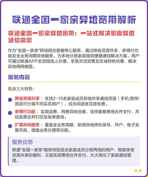 联通全国一家亲异地宽带解析