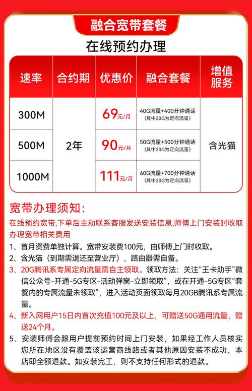 中国联通重庆联通新装光纤300m融合宽带在线预约办理上门安装