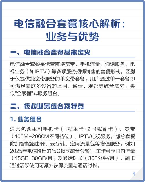 电信融合套餐核心解析业务与优势
