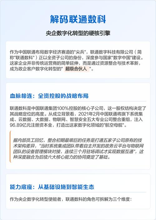 解码联通数科央企数字化转型的硬核引擎