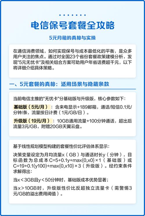 无忧卡组合方案年省话费超千元具体策略如下  一5元套餐核心解析