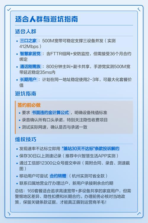中国电信169元套餐深度解析及避坑指南   套餐核心配置 宽带