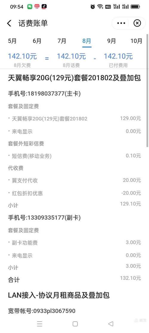 2024年电信卡话费