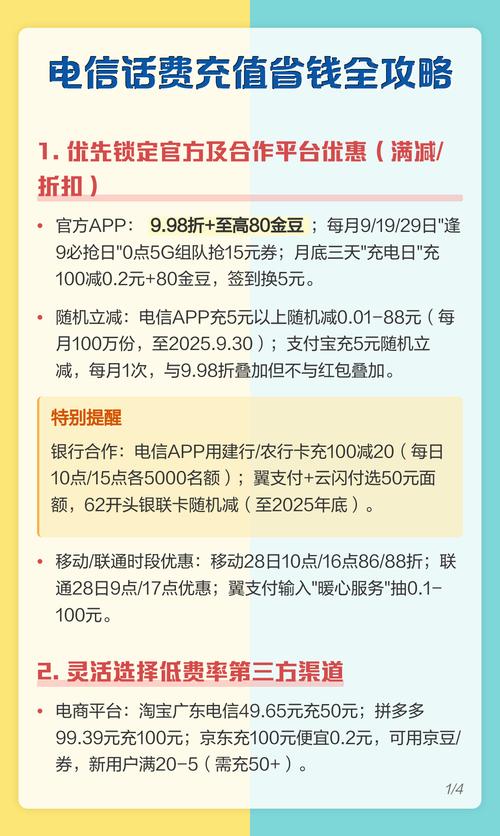 电信话费充值省钱全攻略