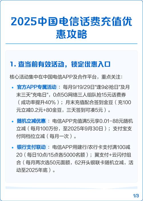 2025中国电信话费充值优惠攻略