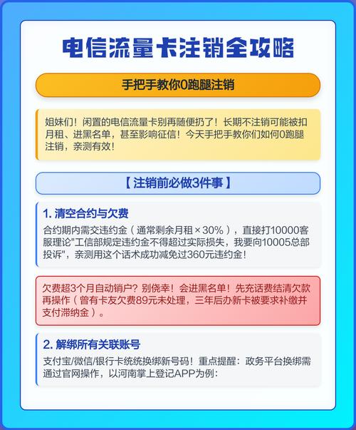 电信流量卡注销全攻略