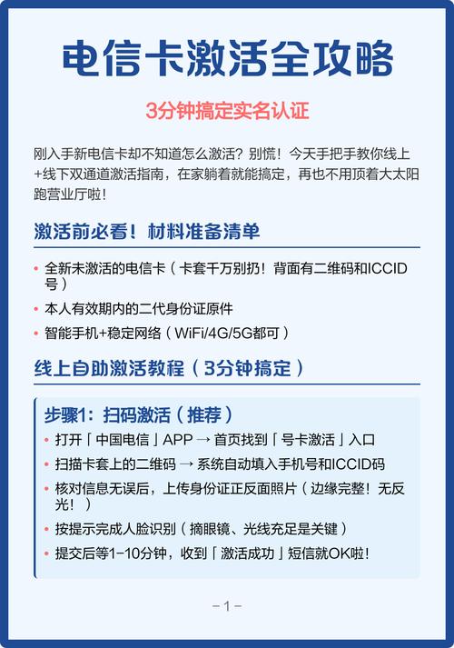 电信卡激活全攻略3分钟搞定实名认证