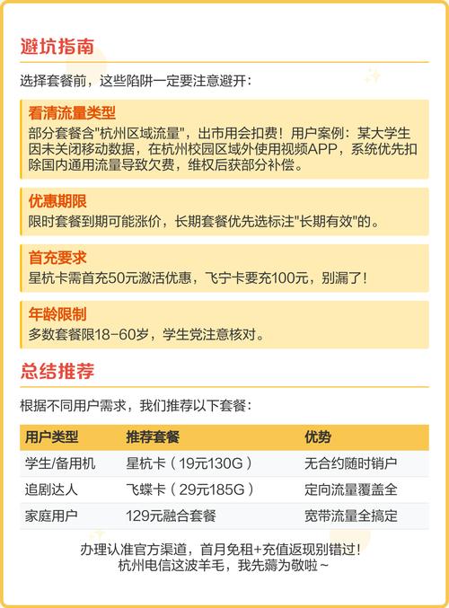 卡全攻略 杭州电信2025年流量卡攻略低至19元实现流量自由多款套餐