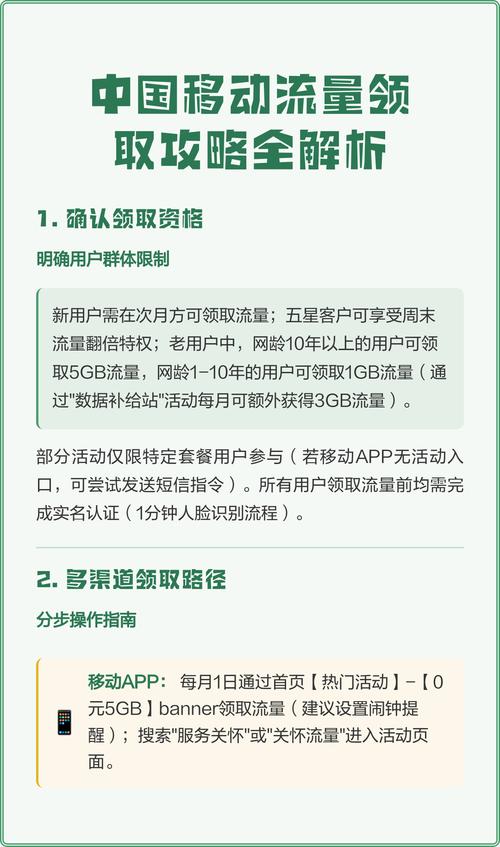 中国移动流量领取攻略全解析