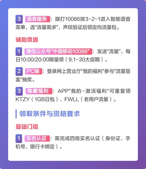 中国移动网龄流量领取全攻略