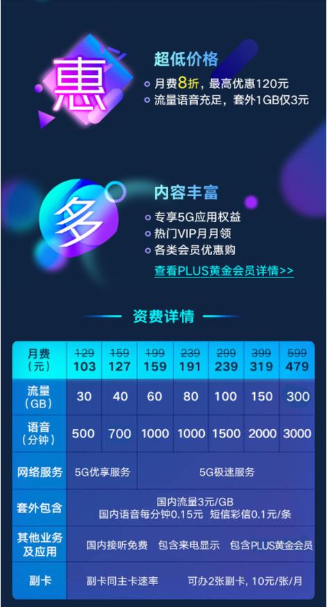 畅爽冰激凌5g套餐
