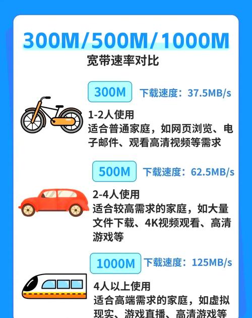 电信宽带的速度其实有很多种比如300m500m1000m它们之间到底有啥