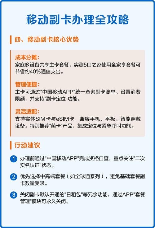 移动副卡办理全攻略2025最新版