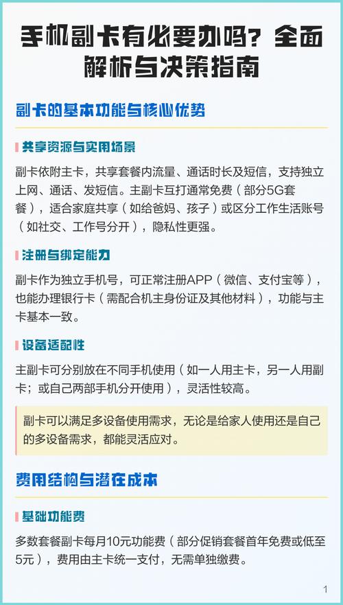 手机副卡有必要办吗全面解析与决策指南