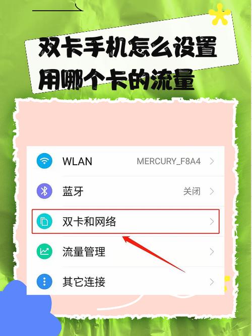 2 找到双卡与移动网络或移动网络的选项并点击进入