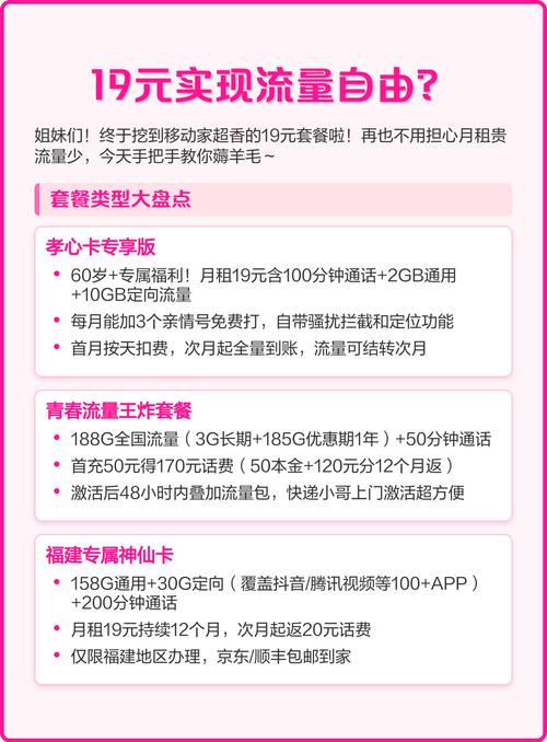 19元实现流量自由移动套餐全解析