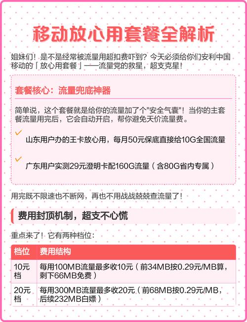 放心用套餐全解析 中国移动放心用套餐是流量用户的省钱保障方案