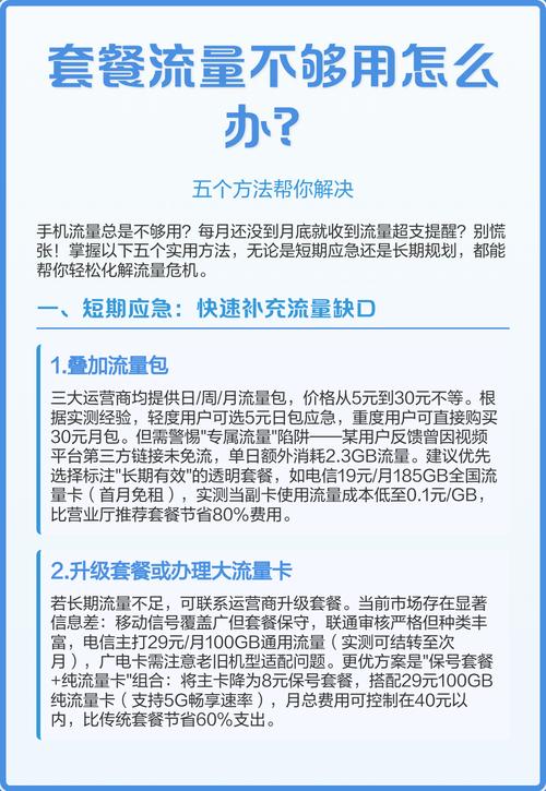 套餐流量不够用怎么办五个方法帮你解决