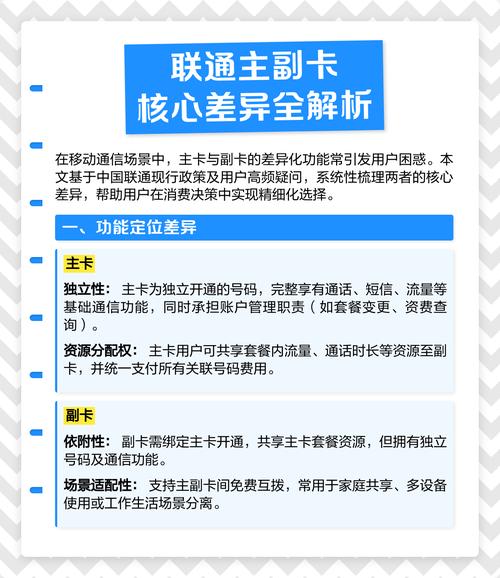 联通副卡可以脱离主卡吗-联通副卡脱离主卡：技术限制、市场误区与实测经验