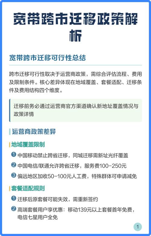 同城迁移亦可能受限电信联通允许跨省但收取服务费电信100