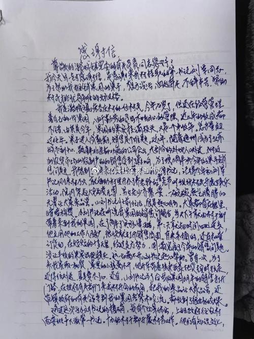 通州潞城老果农手写千字信致谢驻村第一书记背后故事有3000多斤