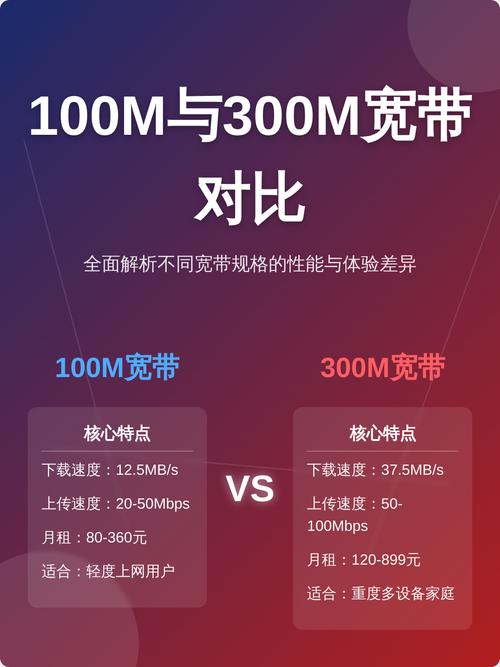 100m与300m宽带对比全解析