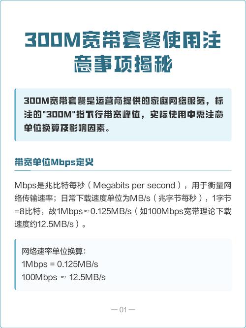 300m宽带套餐使用注意事项揭秘