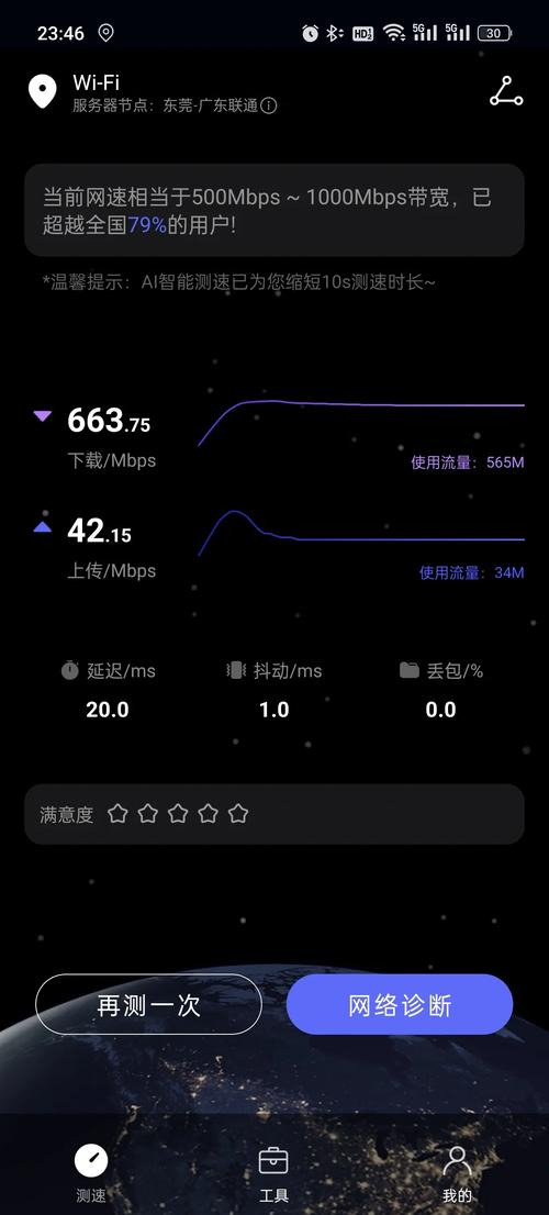 com 等在线测速网站测量你的宽带下载和上传速度并获取参考值来比较