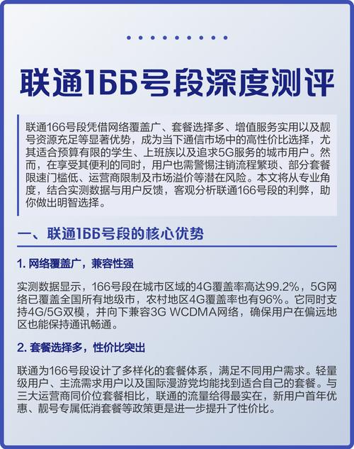 联通166号段深度测评利弊全解析