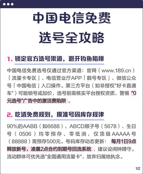 中国电信免费选号全攻略