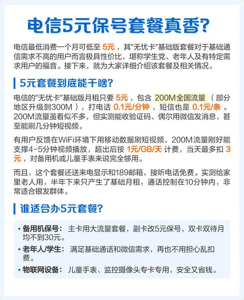 电信5元保号套餐真香实测攻略来了