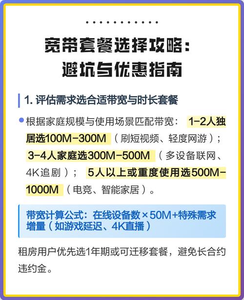 宽带套餐选择攻略避坑与优惠指南