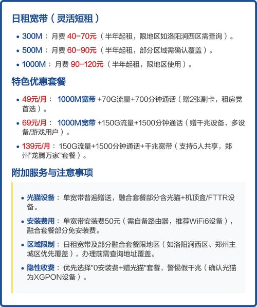 2025河南联通宽带套餐价格详解