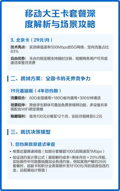 移动大王卡套餐深度解析与场景攻略