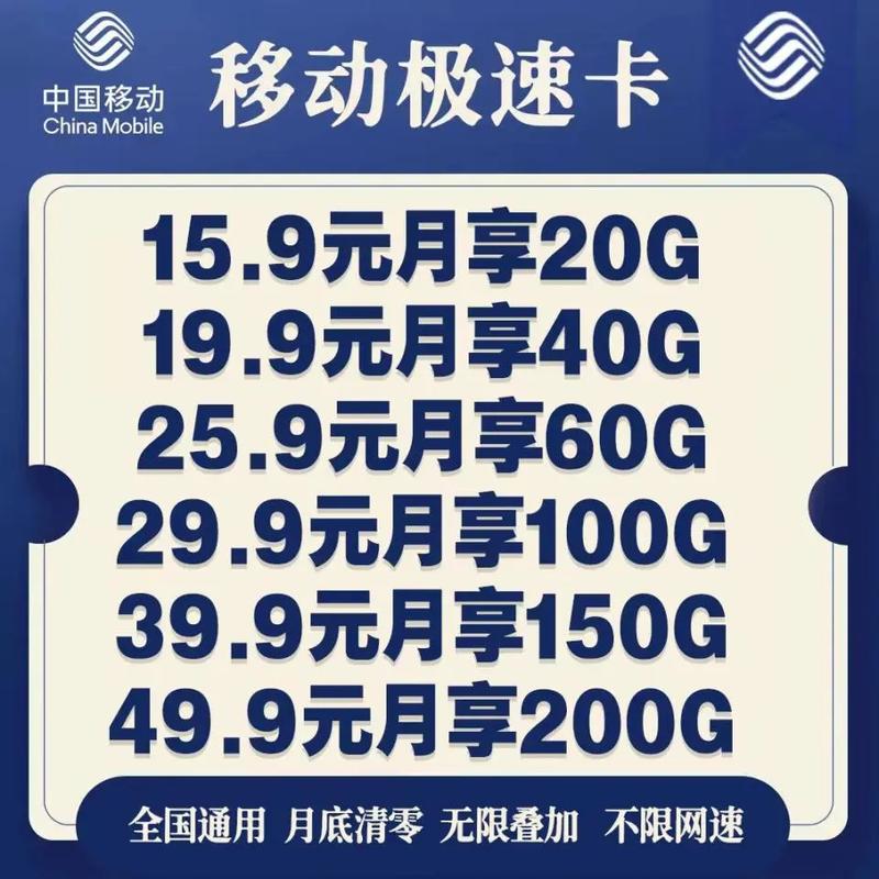 0月租无首冲无预存5g时代 全国通用