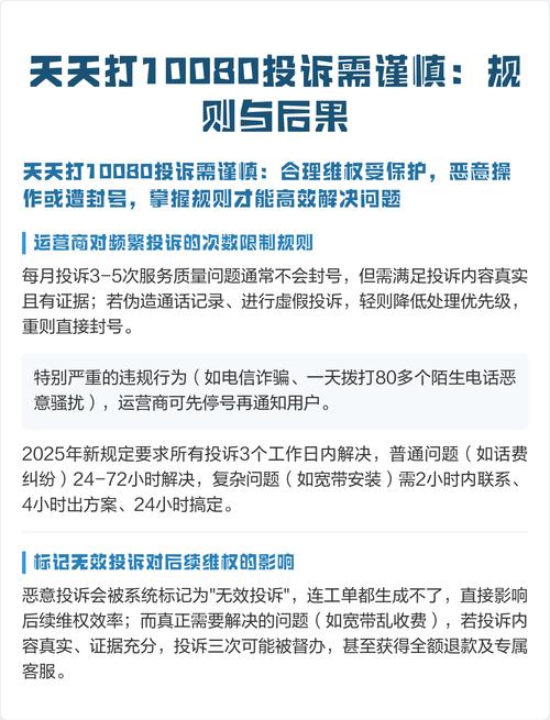 天天打10080投诉需谨慎规则与后果