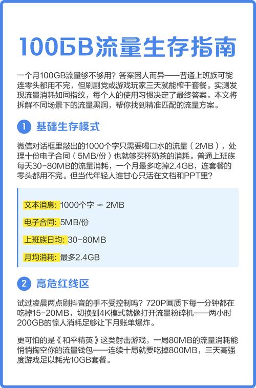100gb流量生存指南