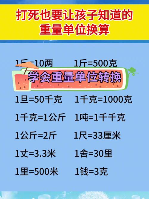 让孩子轻松掌握重量单位换算