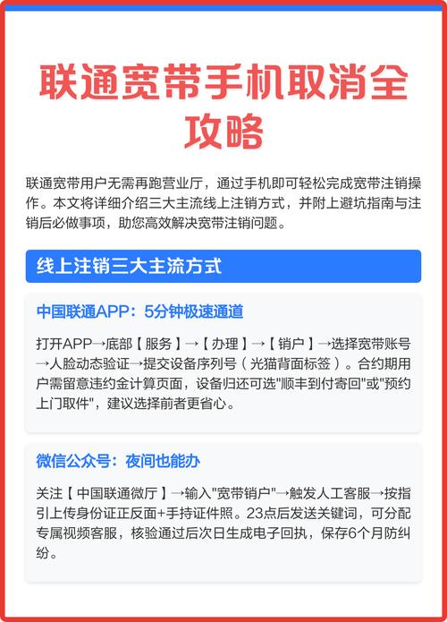 联通宽带手机取消全攻略