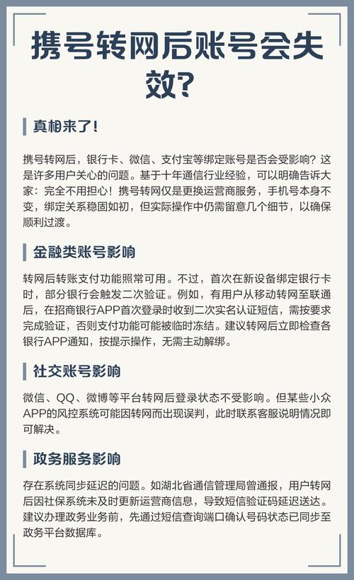 携号转网后绑定账号影响及应对指南  携号转网仅变更运营商服务手机