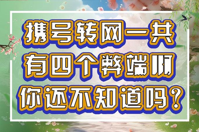 携号转网一共有四个弊端啊你还不知道吗