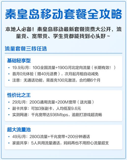 宽带学生等多元需求关键信息如下  流量套餐三档 1 基础轻享型
