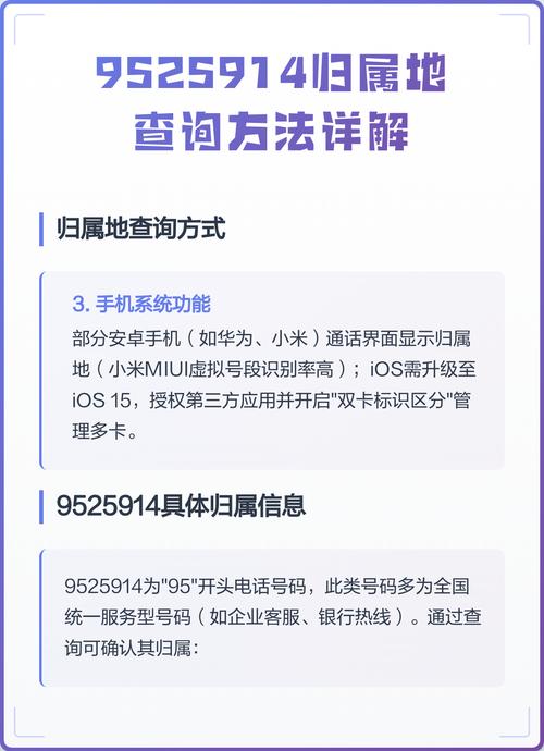 9525914归属地查询方法详解