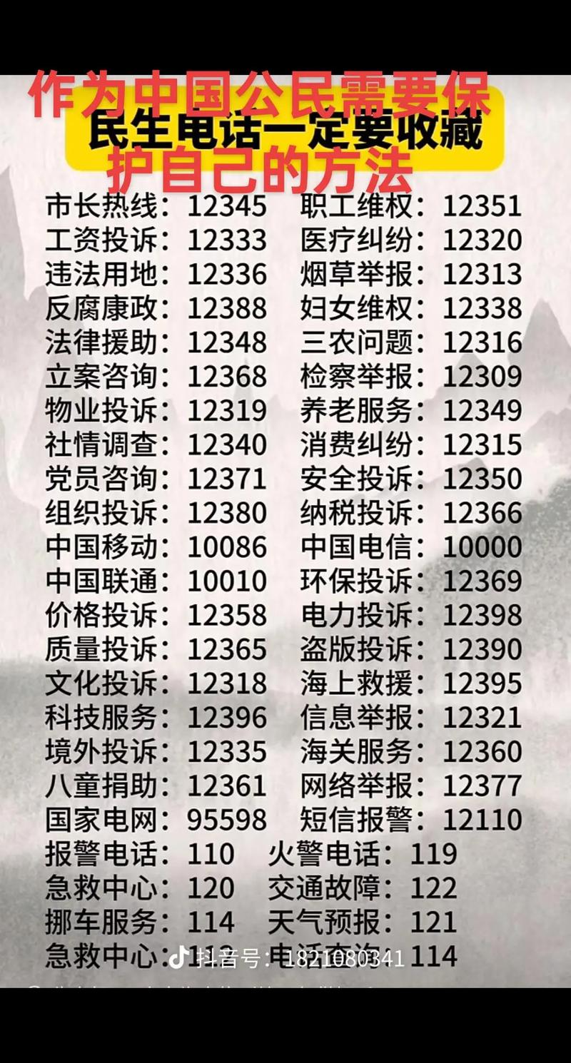 在繁忙的城市生活中别忘了这些重要的电话号码他们时刻守护着