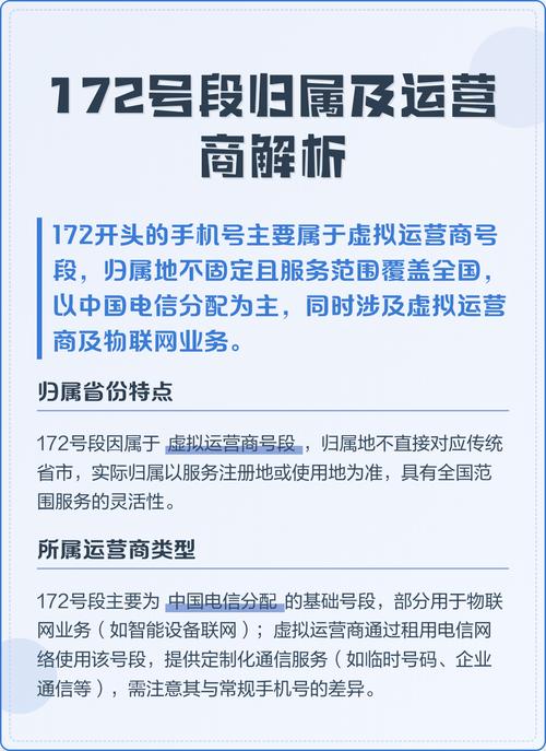 172号段归属及运营商解析