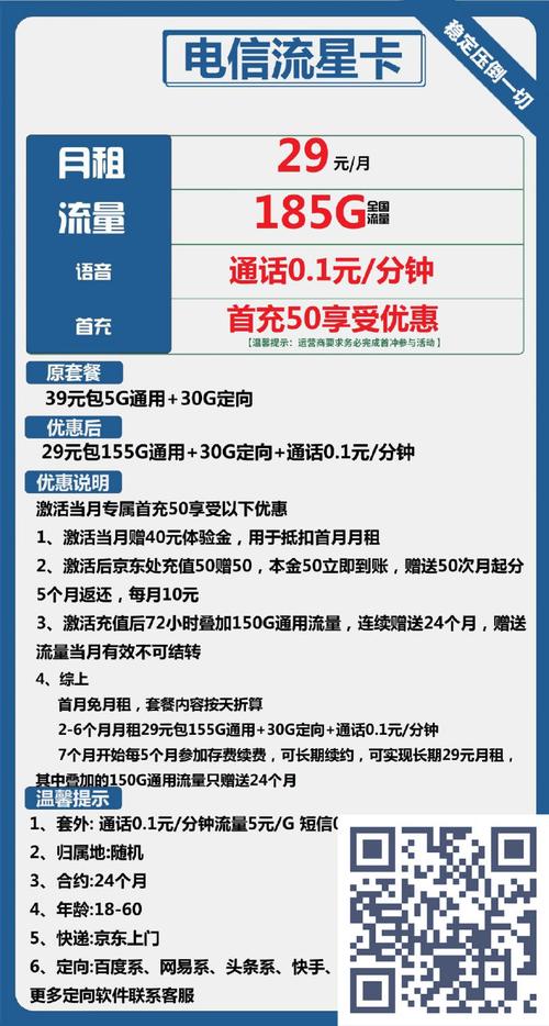 电信故宫卡29元月包70g通用流量 30g定向流量 无语音功能只要流量不