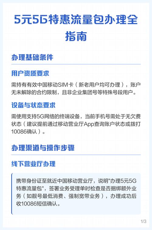 5元5g特惠流量包办理全指南