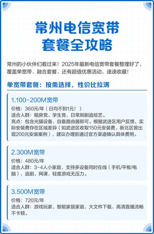 常州电信宽带套餐全攻略