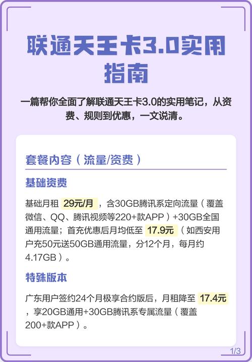 联通天王卡30实用指南