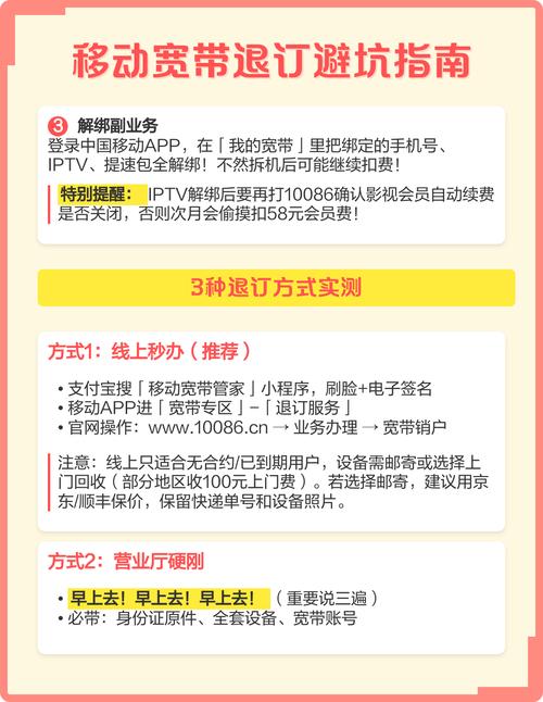 移动宽带退订避坑指南